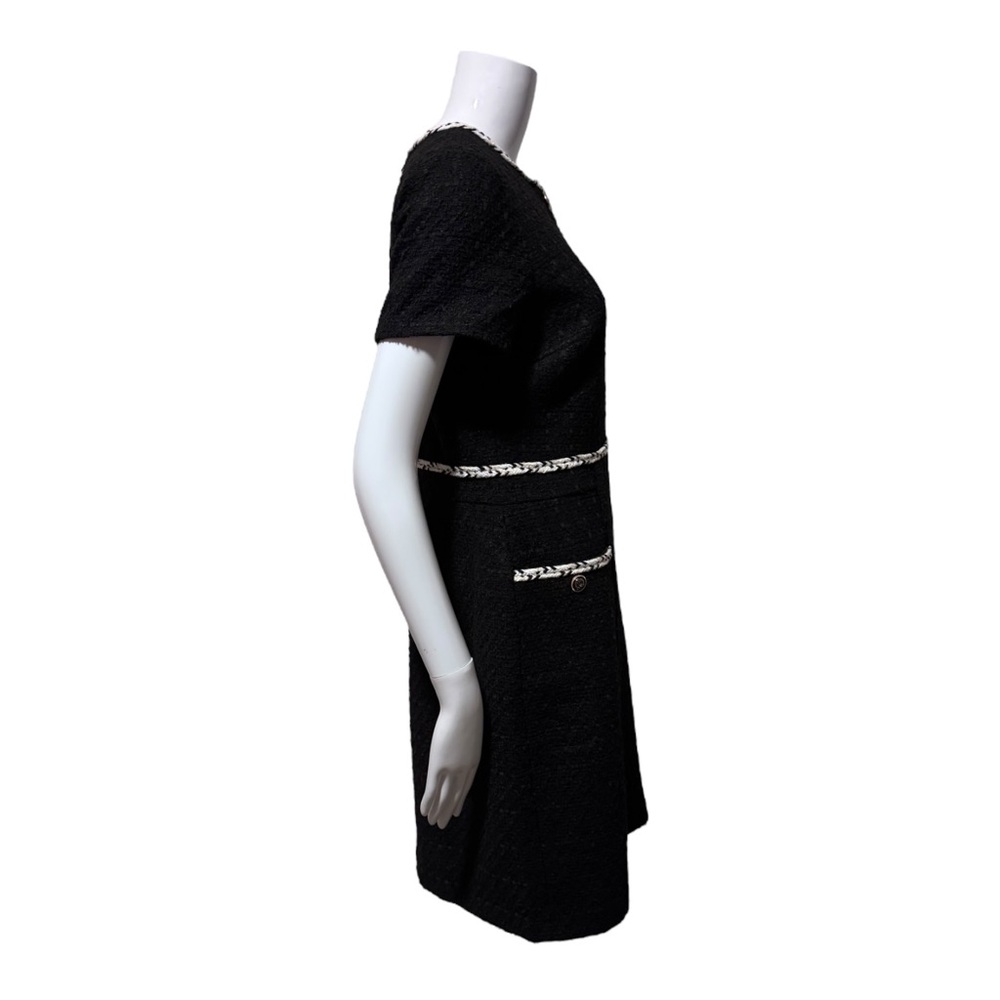 Ann Taylor Black Tweed Sheath Dress Size 8 - Picture 3 of 8